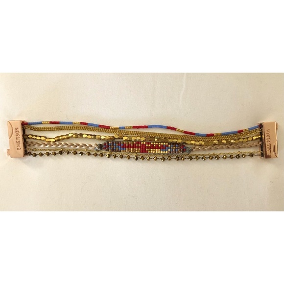 VICTORIA EMERSON - red/blue/gold cuff bracelet - Picture 3 of 3